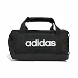 adidas Unisex Adulto Essentials Linear Duffel Bag, Black/Black/White, XS