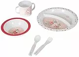 Sterntaler Set de vajilla Chica Emmi, Plato, Cuenco, Cuchara, Tenedor, Taza, Edad:Para bebés a partir de 6 eses, Rosa