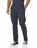 Amazon Essentials Pantalón Cargo, elástico y de Corte Ajustado (Disponible en Tallas Grandes y Largos Especiales) Hombre, Azul Marino, 31W / 29L