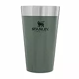 Stanley Adventure Stacking Beer Pint 0.47L - Termo Mantiene Fría 4 Horas - Jarra Cerveza Acero Inoxidable - Aislamiento al Vacío de Doble Pared - Apta Para Lavavajillas - Hammertone Green