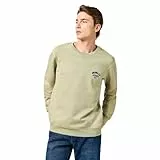 Wrangler Small Logo Crew Sudadera, Té, S para Hombre