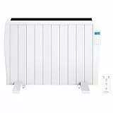 Cecotec Radiador Eléctrico Bajo Consumo Ready Warm 2000 Thermal. 10 Elementos, 1500W, De pared o pie, 3 Modos, Temporizador, Mando, Pantalla LED, Blanco