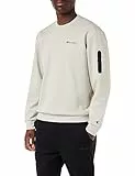 Champion Legacy American Tech – Poly-Cotton Interlock Crewneck Sudadera, Gris Plateado, XL para Hombre