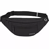 MAXTOP Riñonera Grande para Mujeres y Hombres, Unisex, riñonera con conexión para Auriculares y 4 Bolsillos con Cremallera, cinturón Ajustable para Andar en Bicicleta, Correr, Trotar, Viajar