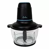JATA JEPC1250 - Picadora eléctrica con 4 cuchillas y bol de cristal de 1,5 litros. 2 velocidades. 400 W. Pica todo tipo de alimentos, incluido hielo