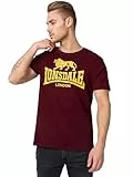 Lonsdale London Logo Hombre Camiseta Rojo XXL 100% algodón Regular