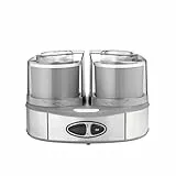 Cuisinart Heladera Duo | Bate 2 sabores a la vez | 2 x 1L Máquina para hacer helados y gelatos caseros | Máquina para hacer sorbetes | Yogur helado | Máquina para hacer helados de 1 L