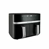 Russell Hobbs freidora de aire, freidora sin aceite, doble cesta 9 l, Air Fryer, ruido reducido, 9 programas, Rapid Air, máx. 200 °C, táctil, cestos aptos para lavavajillas, 2800 W, Satisfry 27681-56