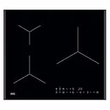 AEG TN63IP0BFB Placa de Inducción, 60 cm, 3 Zonas de Cocción, Sistema Hob2Hood, Función PowerBoost y Pausa, Controles Deslizantes Independientes, Temporizador Individual, Doble Biselado, Negro
