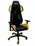Astan Hogar Silla Gaming Stream Team Ergonómica, Reposabrazos 2d, Reclinable 155º, Negra/Amarilla AH-AG10100AM