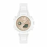 Lacoste Reloj de Cuarzo Multifuncional Analógico-Digital para Mujer Colección LC33 con Correa de Silicona Blanca - 2001430