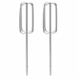 Amosfun Accesorios Universal para Batidor De Huevos EléCtrico 2 Piezas De 304 Acero Inoxidable De 4 Palas Y Batidor De 12 Alambres Ideal para Cocina Y Repostería