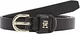 Tommy Hilfiger Cinturón Mujer Essential Effortless 1,5 cm estrecho, Negro (Black), 95 cm