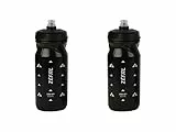 ZEFAL Pack Sense Soft 65 - Lote de 2 bidones para bicicleta y MTB, botella deportiva flexible e inodora, botella de agua sin BPA - Tetina de silicona - Negro, 2 x 650ml