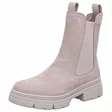 Tamaris Mujer Botines, señora Botas Chelsea,TOUCHit,Botas,Medias Botas,botín,Bota de Deslizamiento,Alto,Taupe Nubuc,39 EU