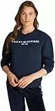 Tommy Hilfiger Sudadera sin Capucha para Mujer, Azul (Dark Night Navy), XL