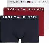 Tommy Hilfiger Pack de 3 Calzoncillos Bóxer Trunks para Hombre Ropa Interior, Multicolor (Des Sky/White/Rouge), M