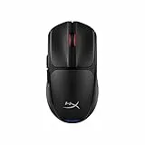 HyperX Pulsefire Fuse - Ratón Gaming inalámbrico, Ultra-Ligero 75g, autonomía 85h, ambidiestro, 12000DPI, 6 Botones, Color Negro