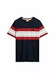 Superdry, T.Shirt Essential Stripe tee, M1012209A, Eclipse Navy Chest Stripe, XL, Hombre