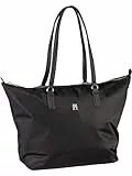 Tommy Hilfiger Bolso Tote Mujer Poppy Tote con Cremallera, Negro (Black), Talla Única