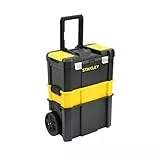 STANLEY Caja de Herramientas Rodante Esencial, Taller Móvil 3 en 1 con Unidades Apilables, Solución Portátil para Herramientas, STST1-80151.