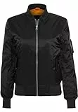 URBAN CLASSICS Chaqueta Bomber para Mujer con Bolsillos, Chaqueta Entretiempo otoño y primavera, Cazadora Acolchada de Corte Old School