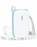 CLABEL Etiquetadora Adhesivas, 520B Mini Etiquetadora Bluetooth Portátil Termica, Impresora Etiquetas Adhesivas para Hogar Oficina Escuela, Impresora pequeña Compatible con iOS y Android Azule