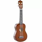 HOMCOM Ukelele 21 Pulgada Ukelele Soprano para Principiantes apto para Concierto y Escuelas Cuerdas de Nylon Material Madera Marrón