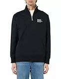 GANT Script Graphic Half Zip Sweat Sudadera, Negro, S para Hombre