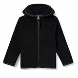 Amazon Essentials Chaqueta de Forro Polar con Capucha y Cremallera Completa Niño, Negro, 4 años