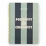 Mr. Wonderful - Libreta A5 Tapa Dura - Encuadrenación en Espiral - Positivity & creativity - 160 páginas cuadriculadas - Incluye pegatinas