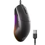 SteelSeries Rival 3 Gen 2 ratón Gaming - Sensor óptico TrueMove Core de 8500 dpi - Durabilidad de 60 M de clics - Baja latencia - 77g de Peso - Deslizadores 100% PTFE - RGB - Negro