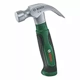 Bosch Martillo garra 225 g / 8 oz (corto, superficie impacto dura; acero resistente con carbono; garra V; empuñadura ergonómica, núcleo fibra vidrio; baja vibración)