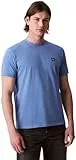 Calvin Klein Camiseta de Manga Corta Hombre Badge Jersey Classic tee de algodón, Azul (Dull Nile Blue), S