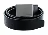 Calvin Klein Cinturón Hombre Formal Plaque Belt 3.5 cm Cinturón de piel, Negro (Black), 85 cm