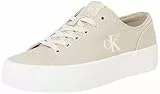 Calvin Klein CK Jeans Vulc Flatform Low CV MG YW0YW01763 - Camiseta para Mujer, Color Beige (cáscara de Huevo/Blanco cremoso), Talla 7, Beige Cáscara de Huevo Blanco cremoso, 41 EU