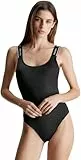 Calvin Klein Traje de Baño para Mujer One Piece Espalda Baja, Negro (Pvh Black), S