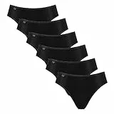 sloggi 24/7 Cotton Tai C3P, Slip, Mujer, Negro (Black), 46
