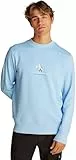 Calvin Klein Sudadera Hombre Shadow Logo Crew Neck Regular Fit, Azul (Blue Bell), XXL