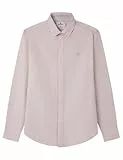 Springfield New Structure Shirt with Tree Embroidery Camisa, Rosa, S para Hombre