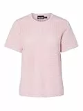 PIECES Pcscout SS O-Neck Knit BC, Pink-a-Boo, M para Mujer