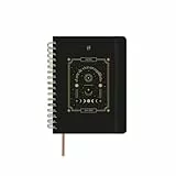 UO Agenda Anual 2026 Equilibrio Semana Vista: Empieza en enero de 2026 y Acaba en diciembre de 2026, Tapa Dura, Incluye 127 Stickers, Goma elástica y Cinta de Registro, Negro