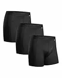 DANISH ENDURANCE Calzoncillos Hombre Boxer Deportivos y Ajustados, Ropa Interior Transpirable, Opción Larga, 3 Pack