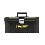 STANLEY Essential Tool Box (16in), solución de almacenamiento duradera con bandeja extraíble y organizadores, Cierres metálicos, para el almacenamiento de piezas y herramientas, STST1-75518