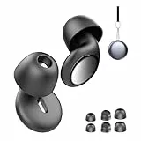 VKROBAG Tapones Oidos Ruido Dormir, Tapones Oidos Cancelacion de Ruido de Silicona 35dB, earplugs reutilizables ultra suaves que reducen el ruido, Concentración, para Dormir y viajar, Negro carbón