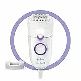 Braun - Depiladora Silk-épil 5 para mujer, apta para contornos difíciles, con ajuste de velocidad, depilación cómoda, ideal como regalo, 5-505 blanco y morado