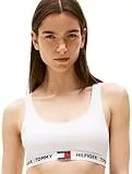 Tommy Hilfiger Sujetador Bralette Mujer Unlined con Logotipo en la Cintura, Blanco (White), S