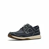 Clarks Zapato náutico Sailview Lace para Hombre, Azul Marino (Navy Nubuck), 45 EU