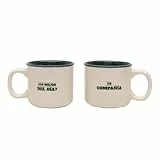 Mr. Wonderful Mr.Wonderful-Set de 2 tazas espresso para compartir y sonreír-¿Lo mejor del día Tu compañía, multicolor (2505050543W0ESP)