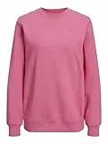 Jack & Jones Jxabbie LS Rel Every Brush Crew Noos Sudadera, Carmine Rose/Print: Logotipo Magenta Jjxx, L Mujer